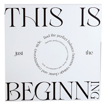 快豹 Noon現代簡約裝飾擺畫  白色 + 黑色  29.4 x 29.4 cm