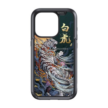 Slimax 膜潮文創 四靈 白虎 x imos 防摔手機殼 膜料包膜獨家款 iPhone 15 / Plus / Pro / Pro Max (SD002)