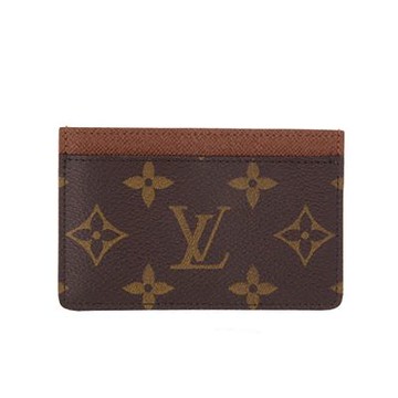 LV M61733 經典Monogram帆布雙層名片夾