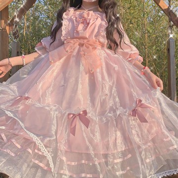 原創洛麗塔裙公主成人Lolita珀爾公主op夏季甜美在逃公主連衣裙。