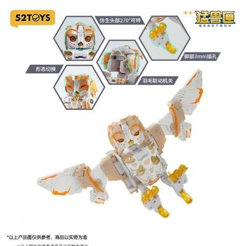 【動漫周邊✅】免運 【猛獸匣】系列貓頭鷹白噪音變形玩具拼裝模型國創機甲