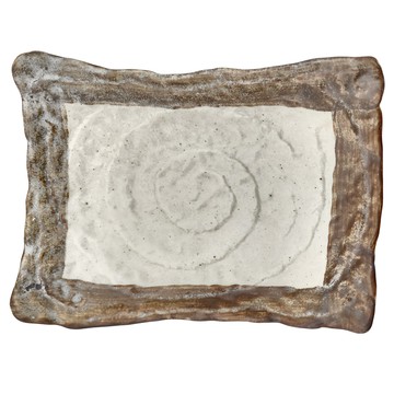 美濃燒 南蠻10吋角皿 日本製 混和顏色 1個