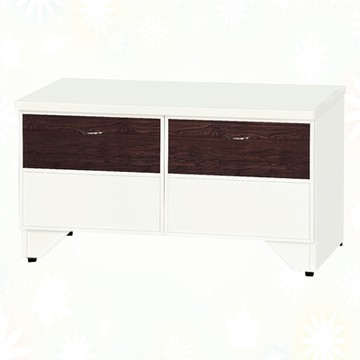 文創集 南亞塑鋼 蜜雅多彩2.6尺雙抽屜座鞋櫃(七色可選)-78.7x36.5x43cm免組