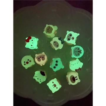 卡通迷你小漢堡兒童diy飾品配件可愛立體夜光奶油膠手機殼發夾配