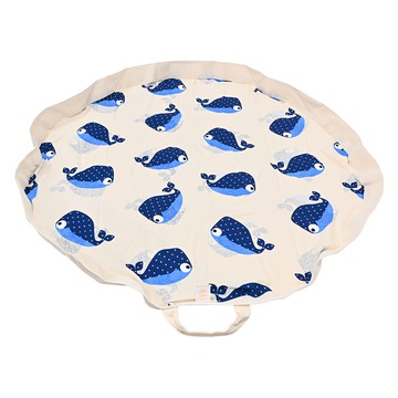 3 Sprouts 海洋生物玩具收納袋 可做遊戲墊、野餐墊  直徑112cm  鯨魚  1個