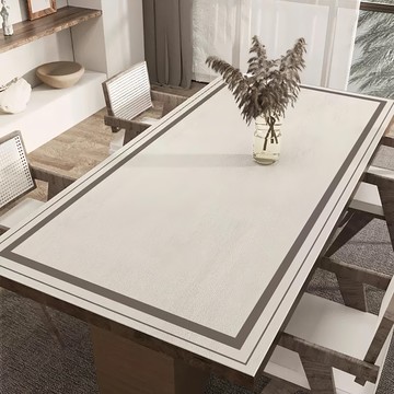 喬木居家 輕奢防燙隔熱皮革桌布 100 x 50cm 侘寂條紋  1個