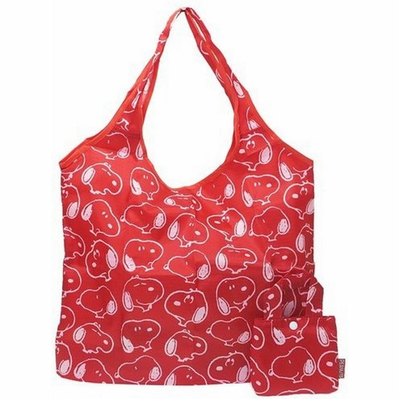 スヌーピー 折りたたみショッピングバッグ フェイス レッド グッズ エコバッグ キャラクター ピーナッツ 通販 Lineポイント最大0 5 Get Lineショッピング