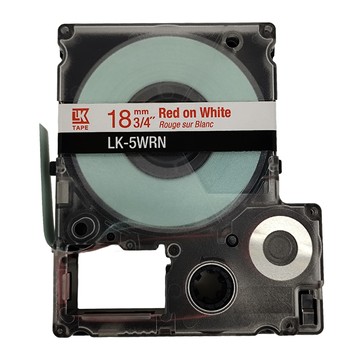 EPSON 台灣公司貨 標籤帶 18mm  白底紅字  9m