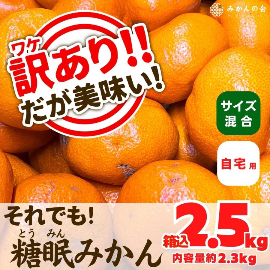 訳あり それでも 熟成みかん  箱込 2.5kg 内容量 2.3kg サイズミックス Ｂ品 有田みかん 和歌山県産 産地直送 家庭用