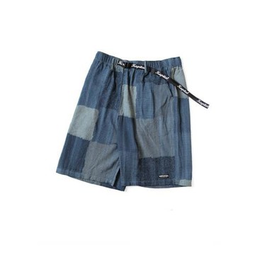 26SS KAPITAL HH 平田和宏 日系復古百家布拼接印花松緊調節短褲