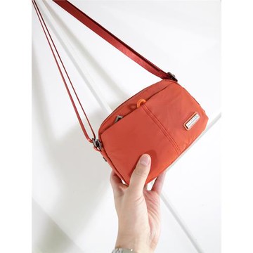 中性款男女休閑斜挎小包純色尼龍布橫款日韓單肩包拉鏈防水牛津布