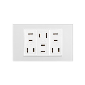 EZ CHARGER 鋼化玻璃磁吸面板_雙AC安全插座*3_台灣及國際安全認證