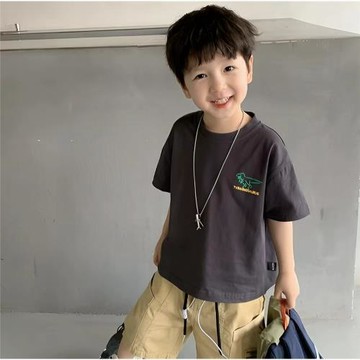 男童短袖t恤純棉兒童百搭夏季童裝寶寶體恤帥氣新款小童夏裝寬松t