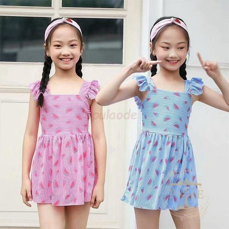 水泳服 女の子 水着 ワンピース スイカ柄 キッズ ワンピース水着 2点セット ジュニア スイムウェア 子供 ビキニ 小学生 ビーチウェア 通販 Lineポイント最大0 5 Get Lineショッピング