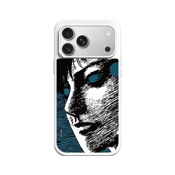 iPhone 17 Pro Max SolidX 白 - 伊藤潤二驚選集 Junji Ito - 抽色設計款 - 十字路口的美少年