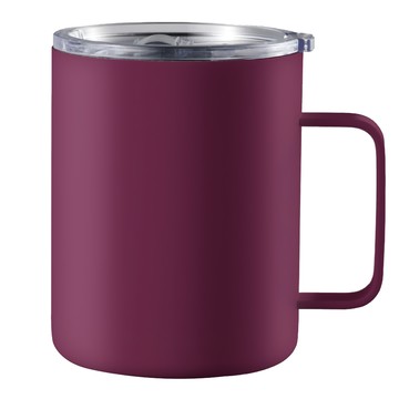 川本之家 304森之呼吸野營杯 真空斷熱保溫保冷 420ml 內膽304不鏽鋼  魅惑紫  1個