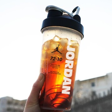 健身房塑料杯便攜學生隨手運動專用水杯新款大容量可裝熱水防摔杯