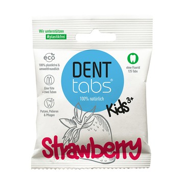 (預購) DENTTABS  德國潔牙錠 兒童草莓潔牙錠(塊狀牙膏) 125st (DE103)