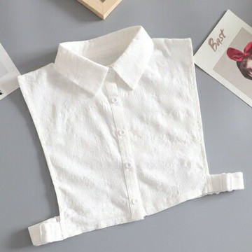 女性服飾配件純棉假領子女秋冬百搭OL白色襯衫領配毛衣裝飾打底衫假領【聚物優品】