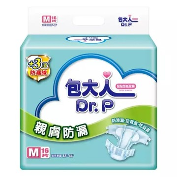 包大人 親膚防漏 黏貼型紙尿褲M 16片*6包/箱
