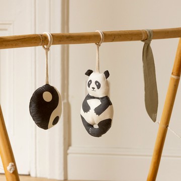 西班牙 Lorena Canals｜波浪鼓玩具掛飾 哈囉熊貓