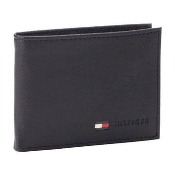 Tommy Hilfiger 2018男經典中間旗幟Logo黑色皮夾(預購)