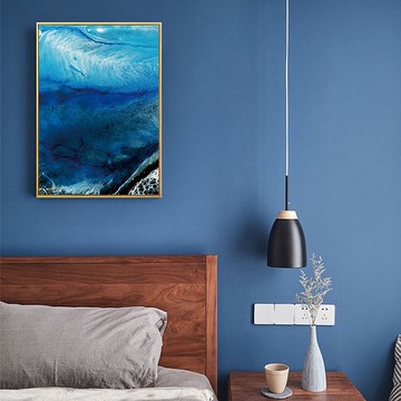 磅礴 • 湛藍-玄關掛畫/臥房/複製畫/抽象畫/床頭畫/北歐風