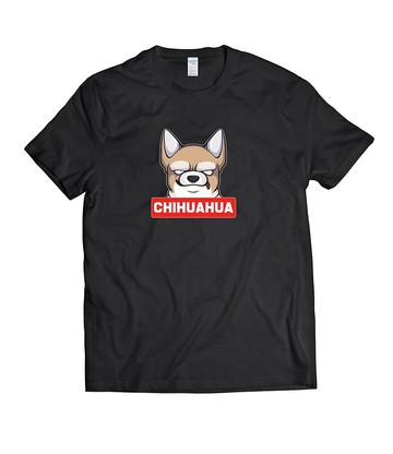 一臉卑鄙的可愛吉娃娃-T-shirt 白/黑/灰/藏青