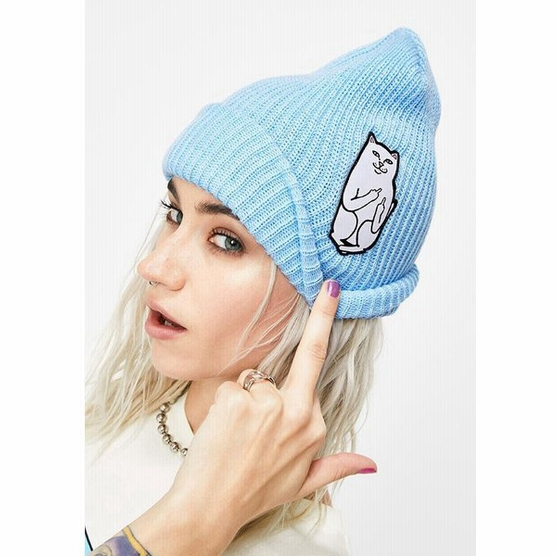 Ripndip リップンディップ ニットキャップ ビーニー 帽子 Lord Nermal Beanie Baby Blue ネコ 猫 カジュアル ストリート スケボー Skate Sk8 スケートボード 通販 Lineポイント最大0 5 Get Lineショッピング