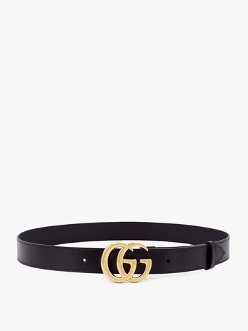 Gg marmont leather belt with shiny buckle - GUCCI - gender_Man
