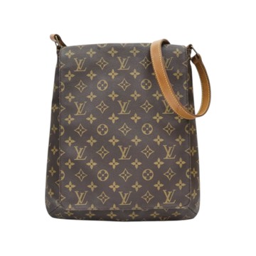 LOUIS VUITTON LV 路易威登 棕色 原花帆布 Musette 肩背包 M51256 【二手名牌BRAND OFF】