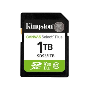 【Kingston】Canvas Select Plus 1TB SDXC U3 V30 UHS-I 記憶卡 讀取速度:150MB/s