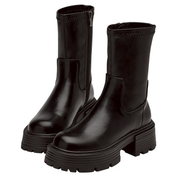 【Grace Gift】短靴 女鞋【帥氣女團輕量厚底瘦瘦短靴】1色 35-41 厚底靴 演唱會戰靴