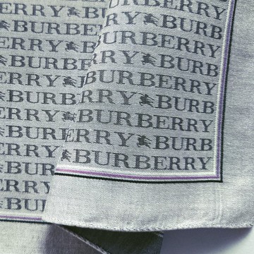 Burberry 古董手帕 口袋巾 標誌 字母組合 19 x 19 英吋。