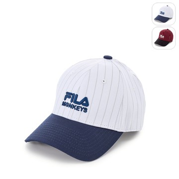【FILA】FILA x Rakuten 樂天聯名 LOGO帽 /棒球帽-白色 HTZ-1839-WT