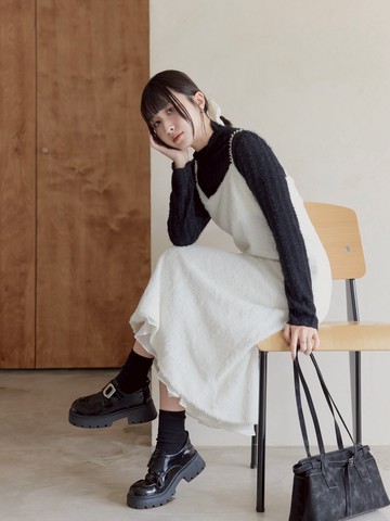 仙氣奶霜絨雙層長洋