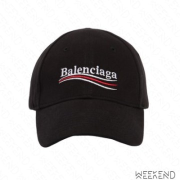 WEEKEND】 BALENCIAGA New Political 巴黎世家Logo 棒球帽帽子黑18春夏