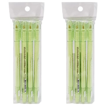 ACE 英士 柔色星閃螢光筆f-740-gn柳光 4支入  柳光  8支