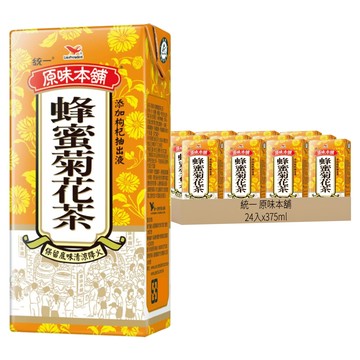 統一 原味本舖 蜂蜜菊花茶  375ml  24入