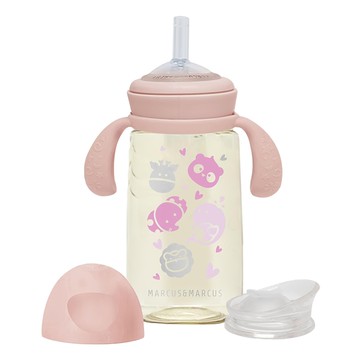 MARCUS&MARCUS PPSU 2合1訓練水杯 (300ml) 6個月以上適用  粉色  1組