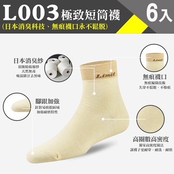 【LIMIT】極致短筒襪(米)