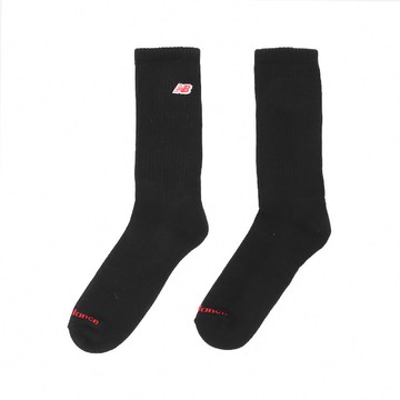 休閒襪 Crew Socks 黑 紅 刺繡 中筒襪 長襪 襪子 NB 單雙入 LAS51261BK