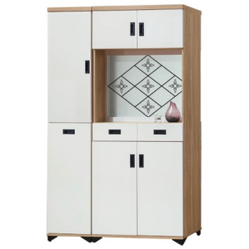 文創集 肯斯 時尚3.9尺多功能雙面鞋櫃/玄關櫃(二色可選)-118.6x39.6x189cm免組