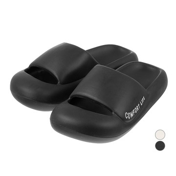 CARET 男女通用 EVA 設計拖鞋  黑色的  44-45 (275-280)