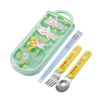 環保餐具組 【百科良品】日本製 巧虎開心上學去 環保筷子+湯匙+叉子三件餐具組 抗菌加工Ag+(日本境內版)