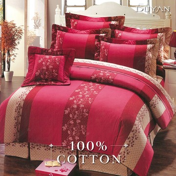 床罩組-雙人 / 精梳棉六件式 / 落英舞曲 台灣製