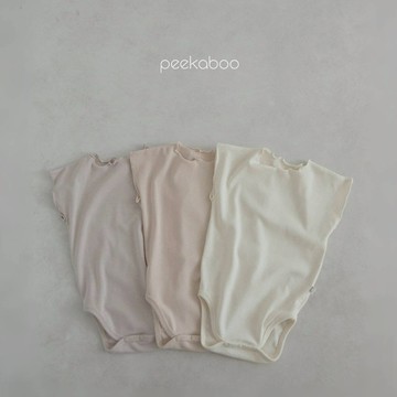 Peekaboo 捲邊莫代爾棉包屁衣【現貨+預購】短袖 女寶包屁衣 連身衣 嬰兒包屁衣 韓國童裝 寶寶衣服 嬰兒衣服