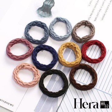 【HERA赫拉】韓版純色提花毛巾無縫髮圈