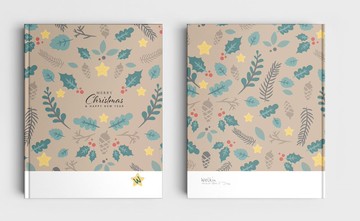 耶誕禮物手工書/筆記本/手帳/日記本-聖誕落葉-洛可可草莓