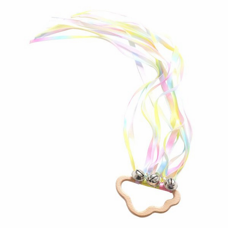 赤ちゃん感覚モンテッソーリおもちゃ木製リングレインボーリボンベル付きハンドベル幼児新生児色認識教育玩具 通販 Lineポイント最大0 5 Get Lineショッピング